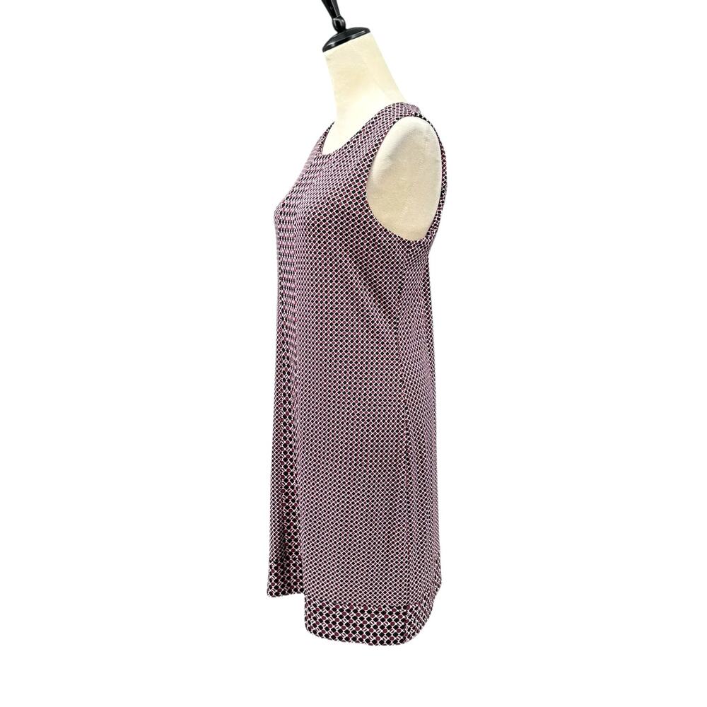 MICHAEL Michael Kors Burgundy & Black Geometric Sprint Sleeveless Spandex Dress - Picture 2 of 10